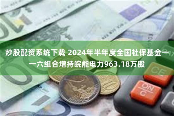 炒股配资系统下载 2024年半年度全国社保基金一一六组合增持皖能电力963.18万股