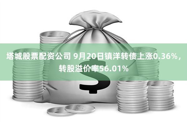 塔城股票配资公司 9月20日镇洋转债上涨0.36%，转股溢价率56.01%