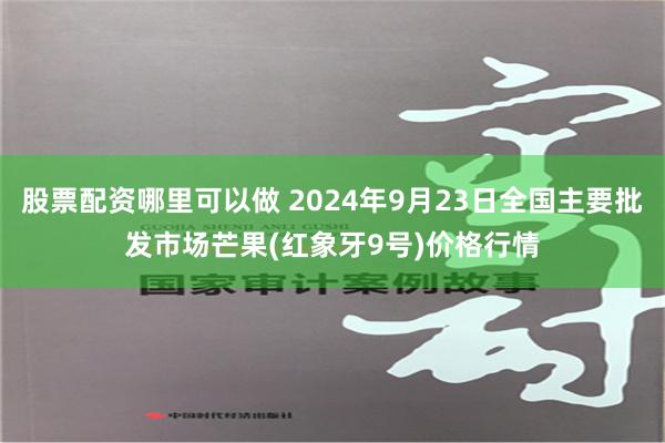股票配资哪里可以做 2024年9月23日全国主要批发市场芒果(红象牙9号)价格行情