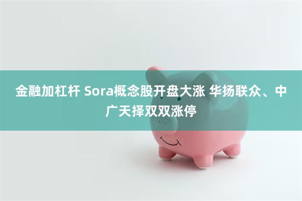 金融加杠杆 Sora概念股开盘大涨 华扬联众、中广天择双双涨停