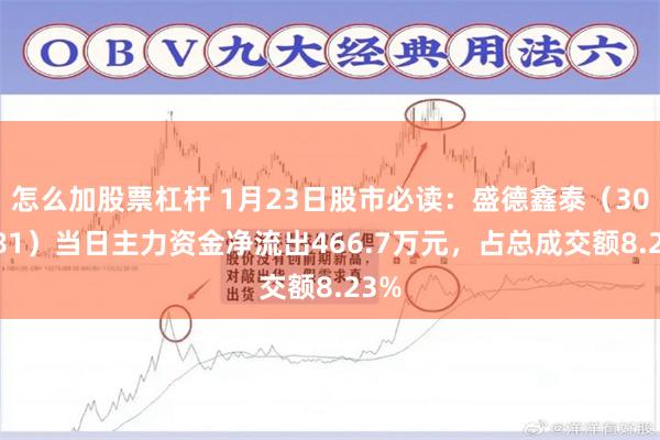怎么加股票杠杆 1月23日股市必读：盛德鑫泰（300881）当日主力资金净流出466.7万元，占总成交额8.23%