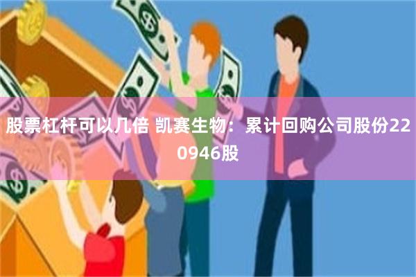 股票杠杆可以几倍 凯赛生物：累计回购公司股份220946股