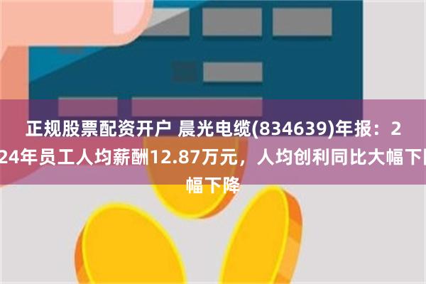 正规股票配资开户 晨光电缆(834639)年报：2024年员工人均薪酬12.87万元，人均创利同比大幅下降