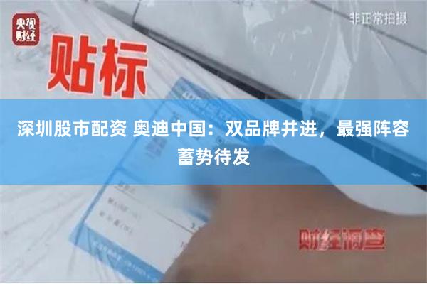 深圳股市配资 奥迪中国：双品牌并进，最强阵容蓄势待发